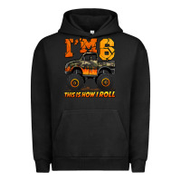 Pigment Black i'm six this is how i roll monster truck birthday Urban Hoodie - Jasminsmagicworld