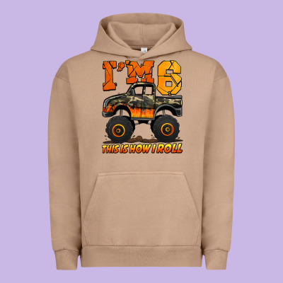 I'm Six This Is How I Roll Monster Truck Birthday Urban Hoodie Designed By Jasminsmagicworld
