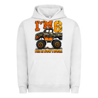 Pigment Lunar Rock i'm six this is how i roll monster truck birthday Urban Hoodie - Jasminsmagicworld
