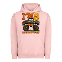 Pigment Salmon i'm six this is how i roll monster truck birthday Urban Hoodie - Jasminsmagicworld