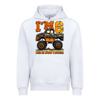 White i'm six this is how i roll monster truck birthday Urban Hoodie - Jasminsmagicworld