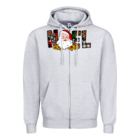 Heather Grey santa noel Zipper Hoodie - JahusDesignShop