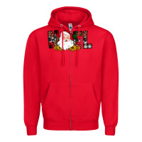 Red santa noel Zipper Hoodie - JahusDesignShop