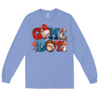 Colony Blue game day baseball Long Sleeve Tee - AdoDesignShop