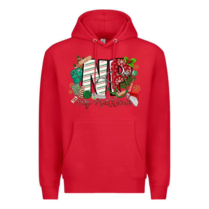 Np Nurse Practitioner Christmas Premium Hoodie by MaliasSmallBusiness | Teevron