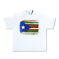 White Mexico and Puerto Rico Flag Urban Heavy Tee - texasbilliewilder