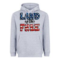 Heather Grey Land of the free America Heavyweight Hoodie - Jasminsmagicworld
