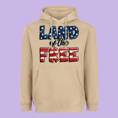 Land Of The Free America Heavyweight Hoodie Designed By Jasminsmagicworld
