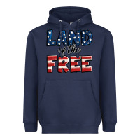 Navy Land of the free America Heavyweight Hoodie - Jasminsmagicworld