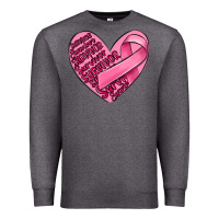 Charcoal Heather heart breast cancer Premium Sweatshirt - MaliasSmallBusiness