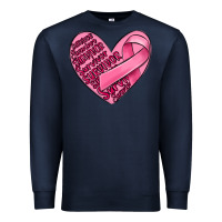 Navy heart breast cancer Premium Sweatshirt - MaliasSmallBusiness