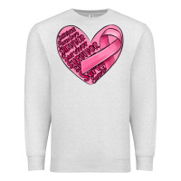 Oatmeal Heather heart breast cancer Premium Sweatshirt - MaliasSmallBusiness