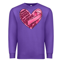 Purple heart breast cancer Premium Sweatshirt - MaliasSmallBusiness