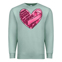 Seafoam heart breast cancer Premium Sweatshirt - MaliasSmallBusiness