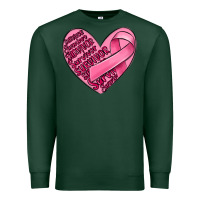 Sports Green heart breast cancer Premium Sweatshirt - MaliasSmallBusiness