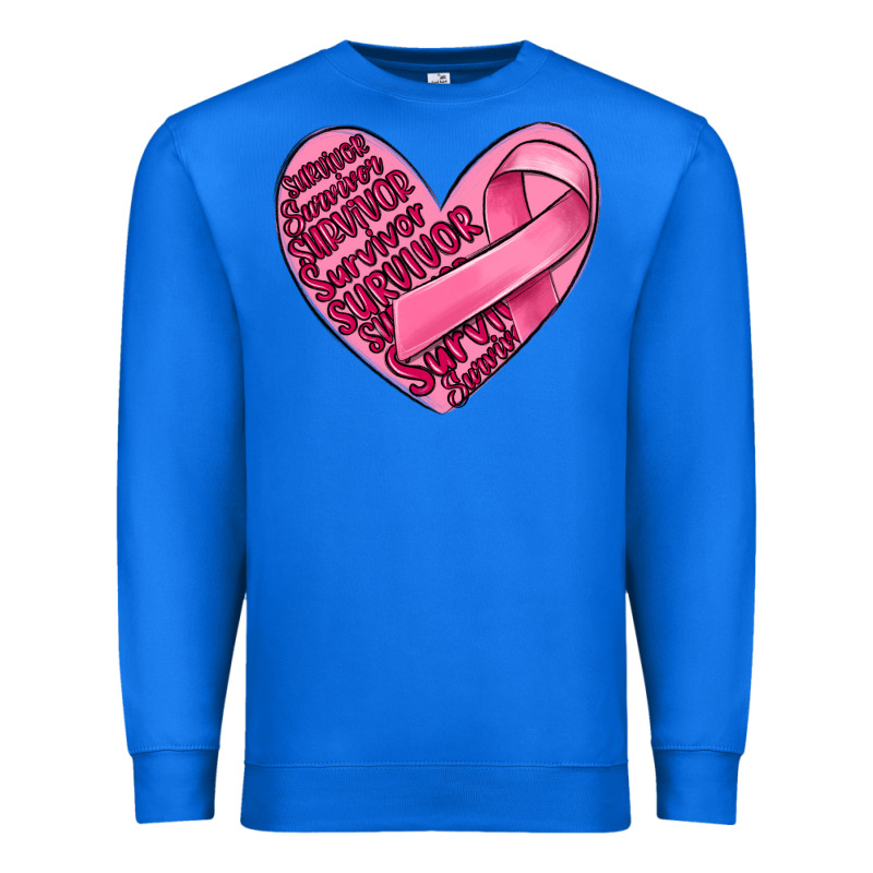 Heart Breast Cancer Premium Sweatshirt by MaliasSmallBusiness | Teevron
