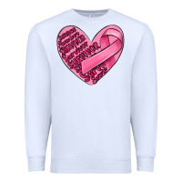 White heart breast cancer Premium Sweatshirt - MaliasSmallBusiness
