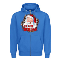 True Royal merry christmas santa Zipper Hoodie - JahusDesignShop