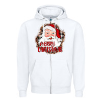White merry christmas santa Zipper Hoodie - JahusDesignShop