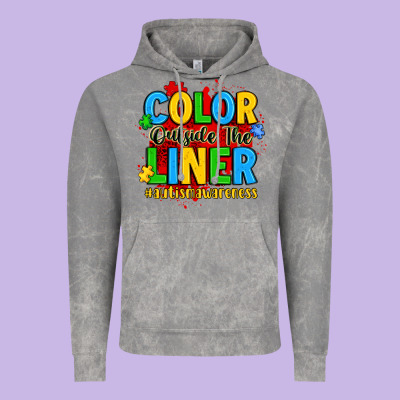 Color Outside The Liner Autism Awareness Vintage Hoodie Designed By Jahusdesignshop
