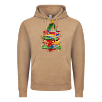 Vintage Coffee book christmas tree Vintage Hoodie - Zillion Design Studio