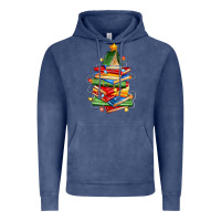 Vintage Denim book christmas tree Vintage Hoodie - Zillion Design Studio