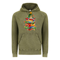 Vintage Olive book christmas tree Vintage Hoodie - Zillion Design Studio