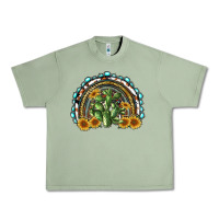 Oil Green western rainbow with cactus Urban Heavy Tee - RanaPortraitStore