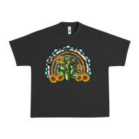 Pigment Black western rainbow with cactus Urban Heavy Tee - RanaPortraitStore