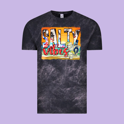 Salty Vibes Vintage Tee Designed By Texasbilliewilder