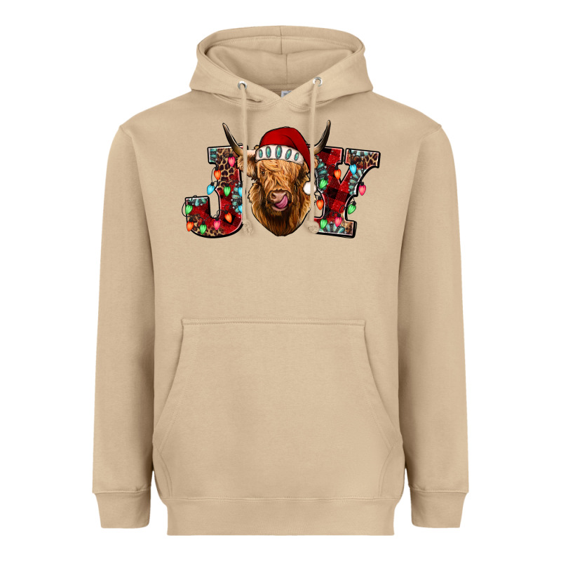 Joy Highland Cow Heavyweight Hoodie by Jasminsmagicworld | Teevron