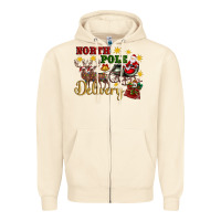 Sandshell North Pole Delivery Santa Sleigh Zipper Hoodie - Artiststas