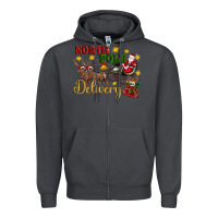 Smoke North Pole Delivery Santa Sleigh Zipper Hoodie - Artiststas