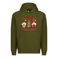 Army Green Just a girl who loves Christmas Premium Hoodie - NancyCooperArtShop