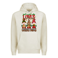 Oatmeal Heather Just a girl who loves Christmas Premium Hoodie - NancyCooperArtShop