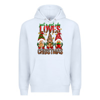 White Just a girl who loves Christmas Premium Hoodie - NancyCooperArtShop