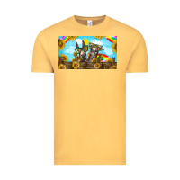 Vintage Mustard 2 donkeys sunflower Vintage Tee - BarkalooDesign