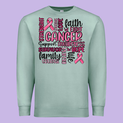 Cancer Awareness Premium Sweatshirt Designed By Maliassmallbusiness