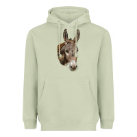 Matcha Andalusian Donkey Face Heavyweight Hoodie - LillyAllenDesigns