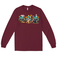 Burgundy western farm trucks farm animals Long Sleeve Tee - FaDigitalArtStudio