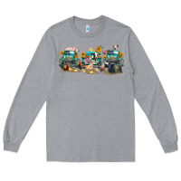 Heather Grey western farm trucks farm animals Long Sleeve Tee - FaDigitalArtStudio