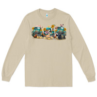 Mushroom western farm trucks farm animals Long Sleeve Tee - FaDigitalArtStudio