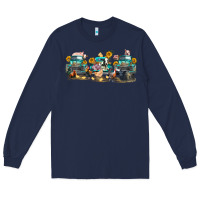 Navy western farm trucks farm animals Long Sleeve Tee - FaDigitalArtStudio
