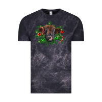 Cloud Black Christmas highland calf Vintage Tee - RanaPortraitStore