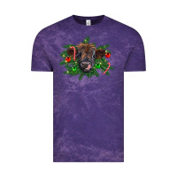 Cloud Purple Christmas highland calf Vintage Tee - RanaPortraitStore