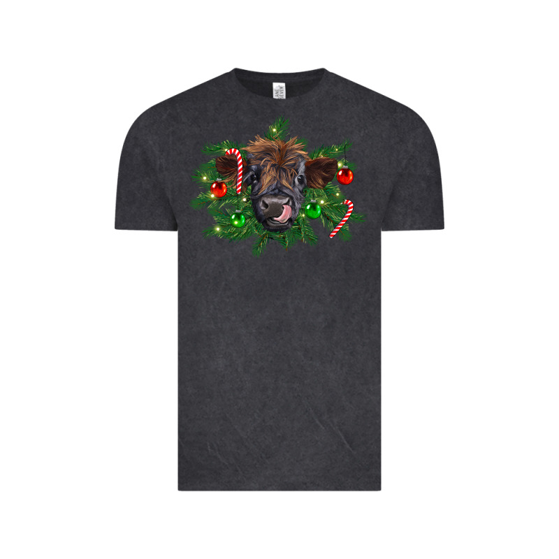 Christmas Highland Calf Vintage Tee by RanaPortraitStore | Teevron