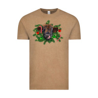 Vintage Coffee Christmas highland calf Vintage Tee - RanaPortraitStore
