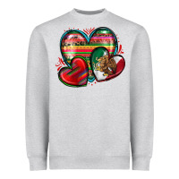 Heather Grey mexican hearts Heavyweight Sweatshirt - Zillion Design Studio