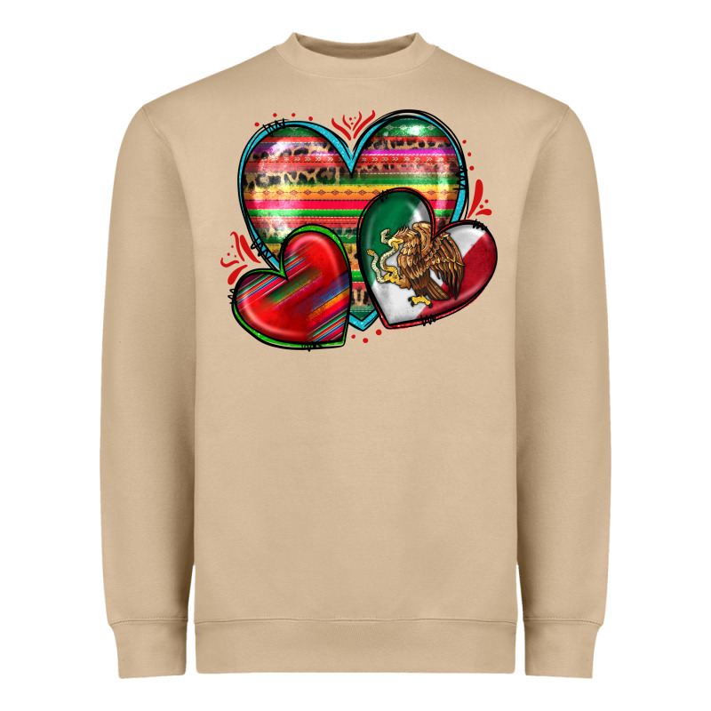 Mexican Hearts Heavyweight Sweatshirt by Zillion Design Studio | Teevron