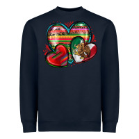 Navy mexican hearts Heavyweight Sweatshirt - Zillion Design Studio